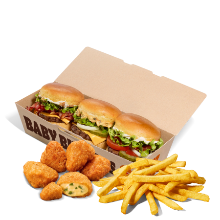 Zestaw Baby Burgers z przekąskami