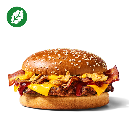 Plant- Based Cheesy BBQ Burger