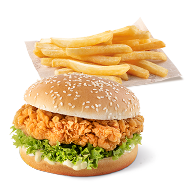 Zinger + hranolky