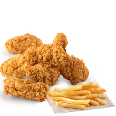 6x Hot Wings + fries