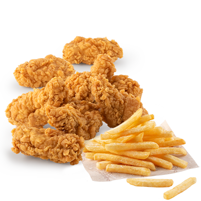 8 Hot Wings + Large fries
