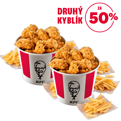 2x Kyblík 30 Hot Wings
