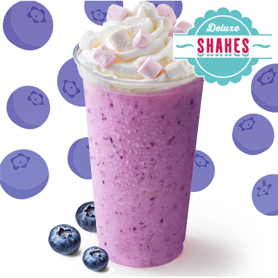 Shake Blueberry large with whipped cream and marshmallows - price, promotions, delivery