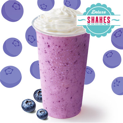 Shake Blueberry large with whipped cream - price, promotions, delivery