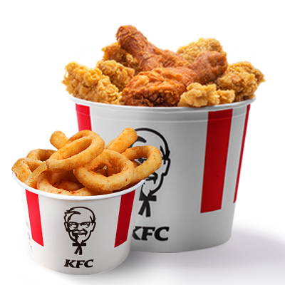 Tuesday bucket + bucket of onion rings!