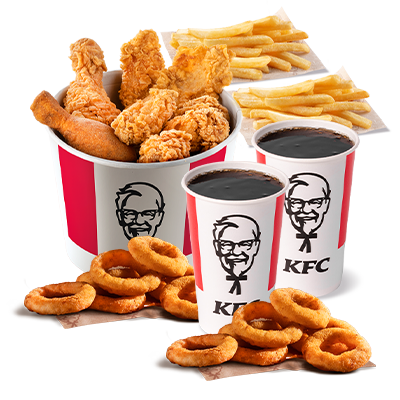 Classic Bucket + 2 extra refill cups & 10 Onion Rings - price, promotions, delivery