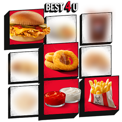 Cheeseburger + Cibulové Kroužky 3ks  + 2 omáčky (Česneková, Kečup) + Hranolky