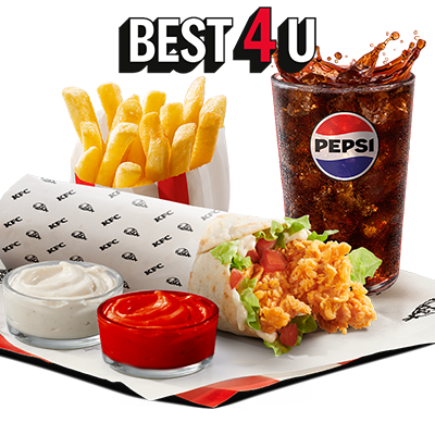 iTwist + Bezedný nápoj + 2 omáčky (Česneková, Kečup) + Hranolky