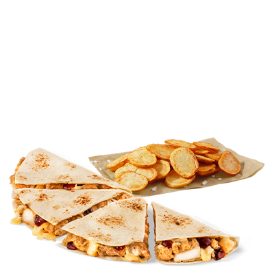 Qurrito + potato chips