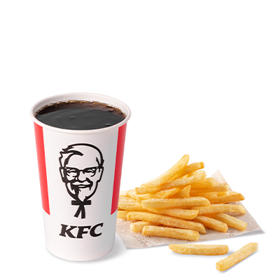 Bezedný kelímek + velké hranolky