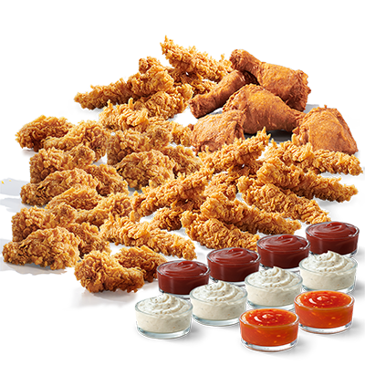 Pořádná porce KFC kuřete + omáčky