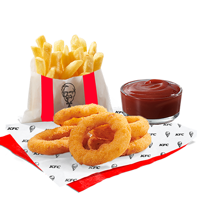 Onion rings 5ks + large fries + dip