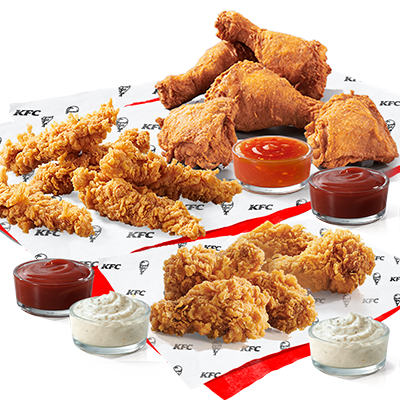 5x Strips + 5x Kentucky + 5x Hot Wings + 5 dips
