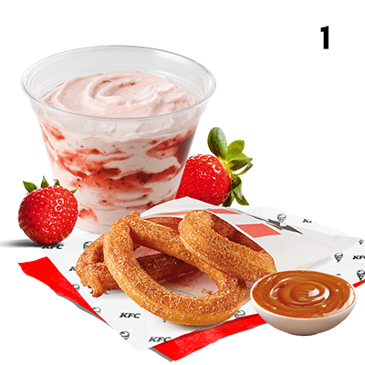 Churros 5ks + omáčka + malý shake