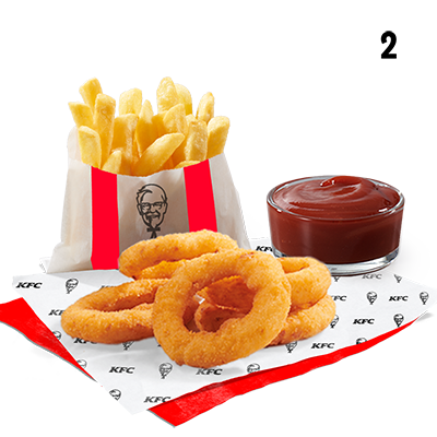 Onion rings 5ks + large fries + dip