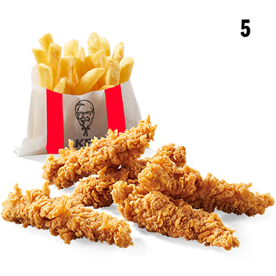 5x Strips + large fries