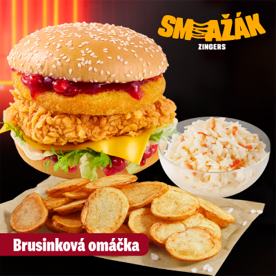 Smažák Zinger s brusinkovou omáčkou Menu