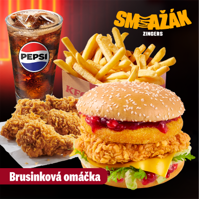 Smažák Zinger s brusinkovou omáčkou XL Box