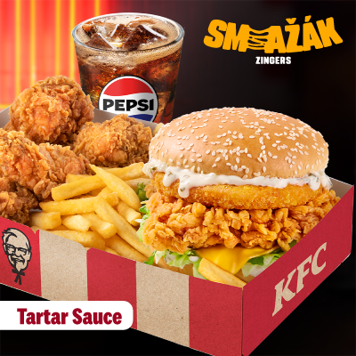 Smažák Zinger with Tartar Sauce Box