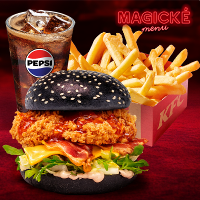 Black Burger XL Menu