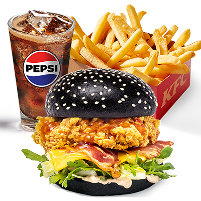 Black Burger XL Menu