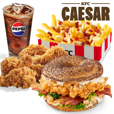 Caesar Bagel box s Caesar hranolkami