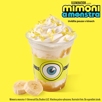 Mimoni Shake se šlehačkou a posypkou (střední)