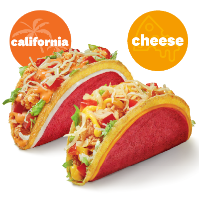 Cheesy Taco + California Taco