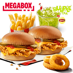 MEGA BOX 2x Cheesburger & Bubble Tea - price, promotions, delivery