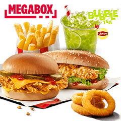 MEGA BOX Cheesburger & Longer & Bubble Tea - price, promotions, delivery