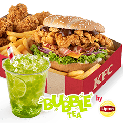 Grander Burger Big Box with Bubble Tea - price, promotions, delivery