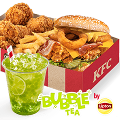 Kentucky Gold Grander Burger Big Box with Bubble Tea - price, promotions, delivery