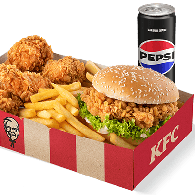 Zinger Burger Big Box & Pepsi