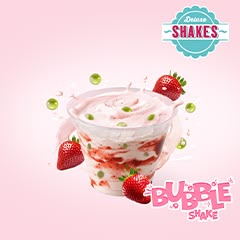 Bubble Shake Truskawkowy 180ml - cena, promocje, dostawa