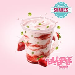 Bubble Shake Truskawkowy 300ml - cena, promocje, dostawa