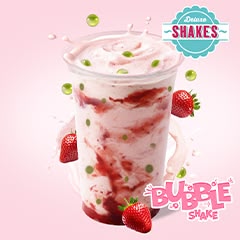 Bubble Shake Truskawkowy 500ml - cena, promocje, dostawa