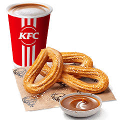 Churros 3 pcs. with caramel sauce & coffee 200 ml - price, promotions, delivery