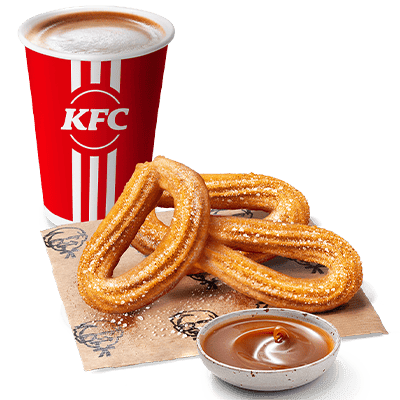 Churros 3 szt. z sosem karmelowym i kawą 200 ml - cena, promocje, dostawa