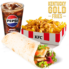 Halloumi Vege Twister Menu & Kentucky Gold Fries - price, promotions, delivery