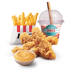 5x Strips + Fries + Dip + Shake - price, promotions, delivery