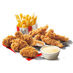 4 Strips + 4 Hot Wings + Fries + dip - price, promotions, delivery