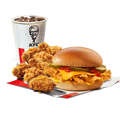 8 Hot wings + Cheesburger + Refill - price, promotions, delivery