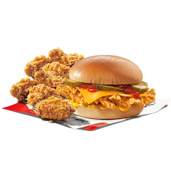 8 Hot wings + cheesburger - cena, promocje, dostawa