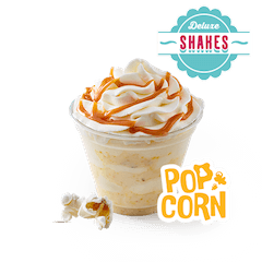 Shake Popcorn z bitą śmietaną i sosem karmelowym 180ml - cena, promocje, dostawa