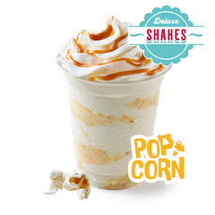 Shake Popcorn z bitą śmietaną i sosem karmelowym 300ml - cena, promocje, dostawa