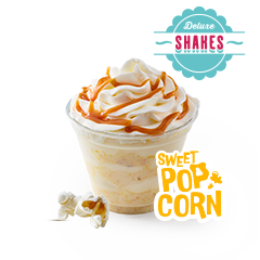 Sweet Popcorn Shake with Whipped Cream and Caramel Sauce 180ml - price, promotions, delivery