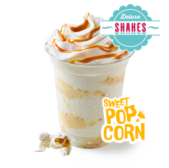 Sweet Popcorn Shake with Whipped Cream and Caramel Sauce 300ml - price, promotions, delivery
