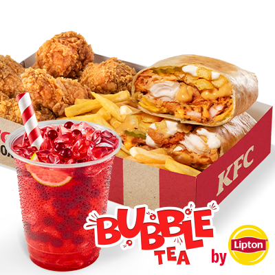 Kentucky Gold Wrapper Big Box with Bubble Tea - price, promotions, delivery