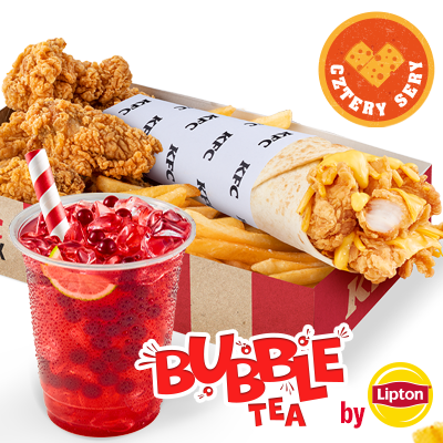 Pizza Twister Cztery Sery Big Box z Bubble Tea - cena, promocje, dostawa