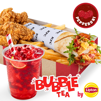Pizza Twister Pepperoni Big Box z Bubble Tea - cena, promocje, dostawa